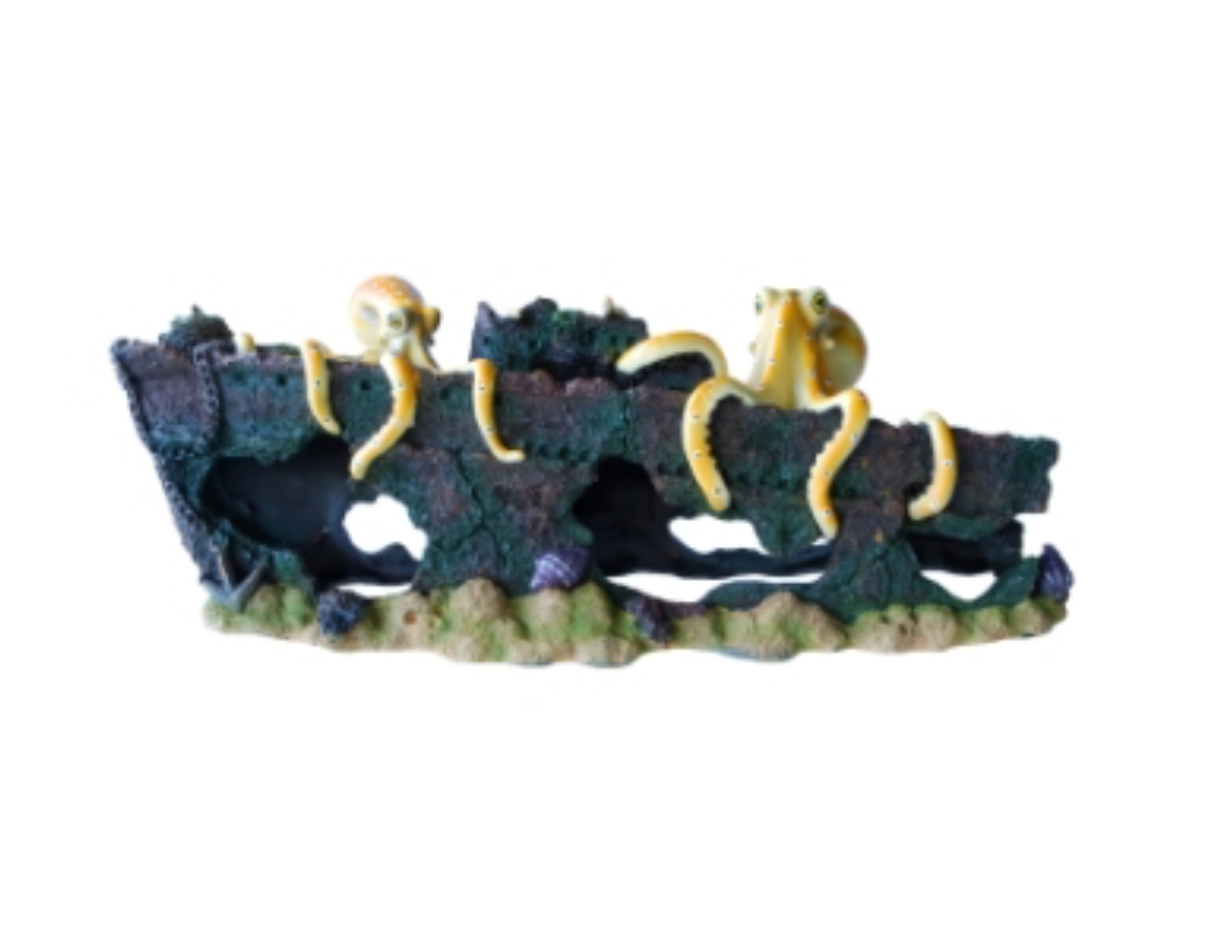 Aqua Care Aquarium Decoration Ornament Sunken Ship Two Sizes