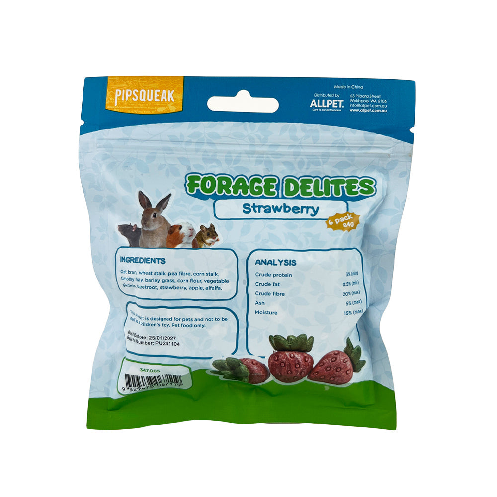 PIPSQUEAK Forage Delites StrAwberries 6 pack