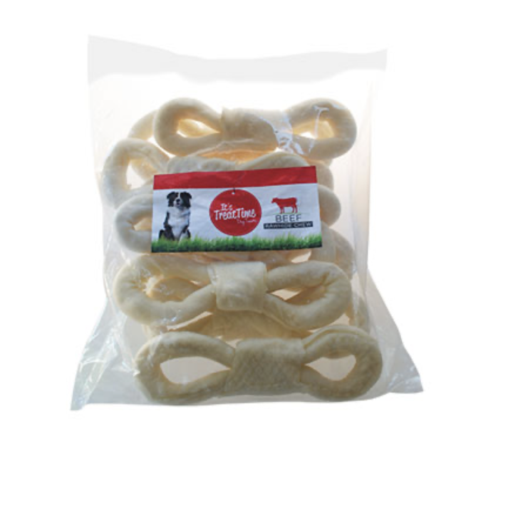 IT'S TREAT TIME DOG RAWHIDE TUG 250MM 10 per bag