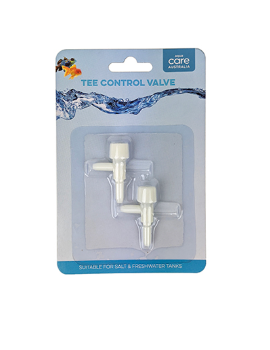 Aqua Care Aquarium Tee Control Valve 2Pack