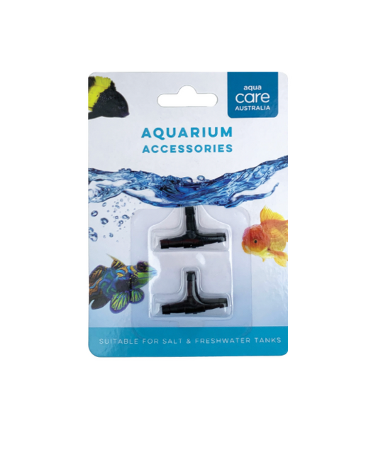 Aqua Care Aquarium T Piece 2 Pack