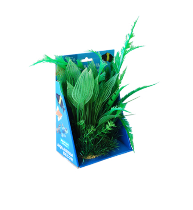 Aqua Care Aquarium Decoration  Plant Resin 22cm Base 3 options