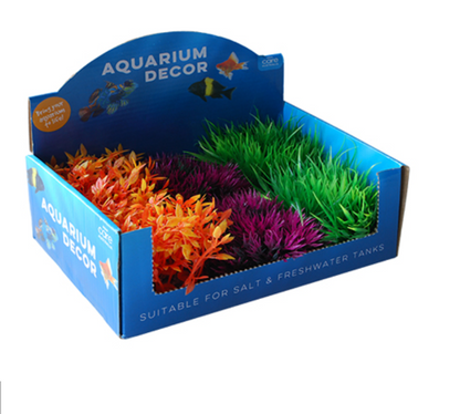 Aqua Care Aquarium Decoration Plant Bottom Assorted Two Options 14-16cm(6pack)