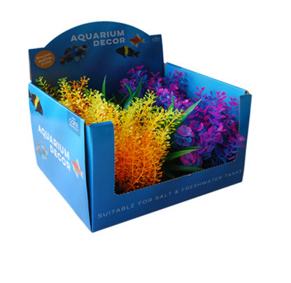 Aqua Care Aquarium Decoration Plant Bottom Assorted Two Options 14-16cm(6pack)
