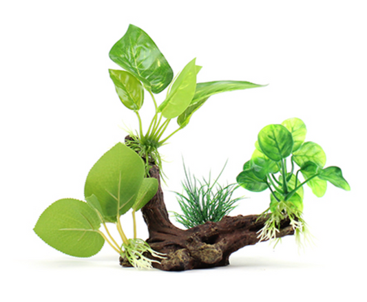 Aqua Care Aquarium Decoration ornament Wood&Plant 22CM ( 2 Pack)