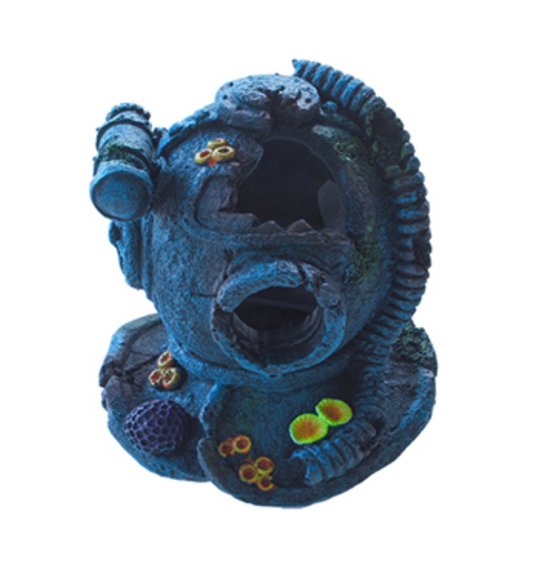 Aqua Care Aquarium Decoration Ornament Divers Helmet 14CM
