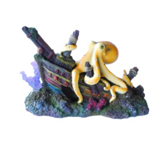 Aqua Care Aquarium Decoration Ornament Sunken Ship Two Sizes