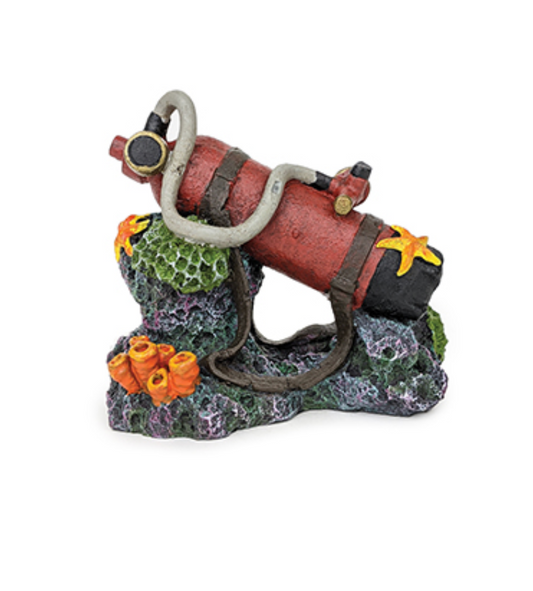 Aqua Care Aquarium Decor Ornament Sunken Oxygen Tank