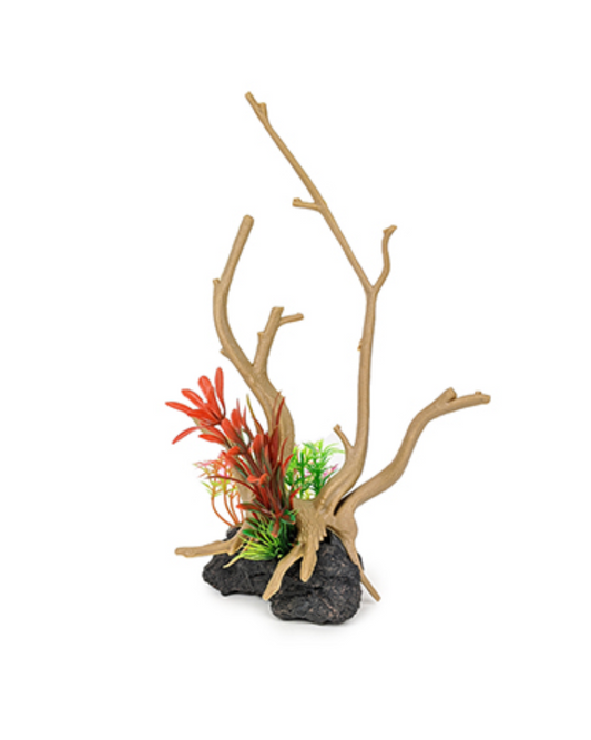 Aqua Care Aquarium Decoration Ornament Branch With Plants