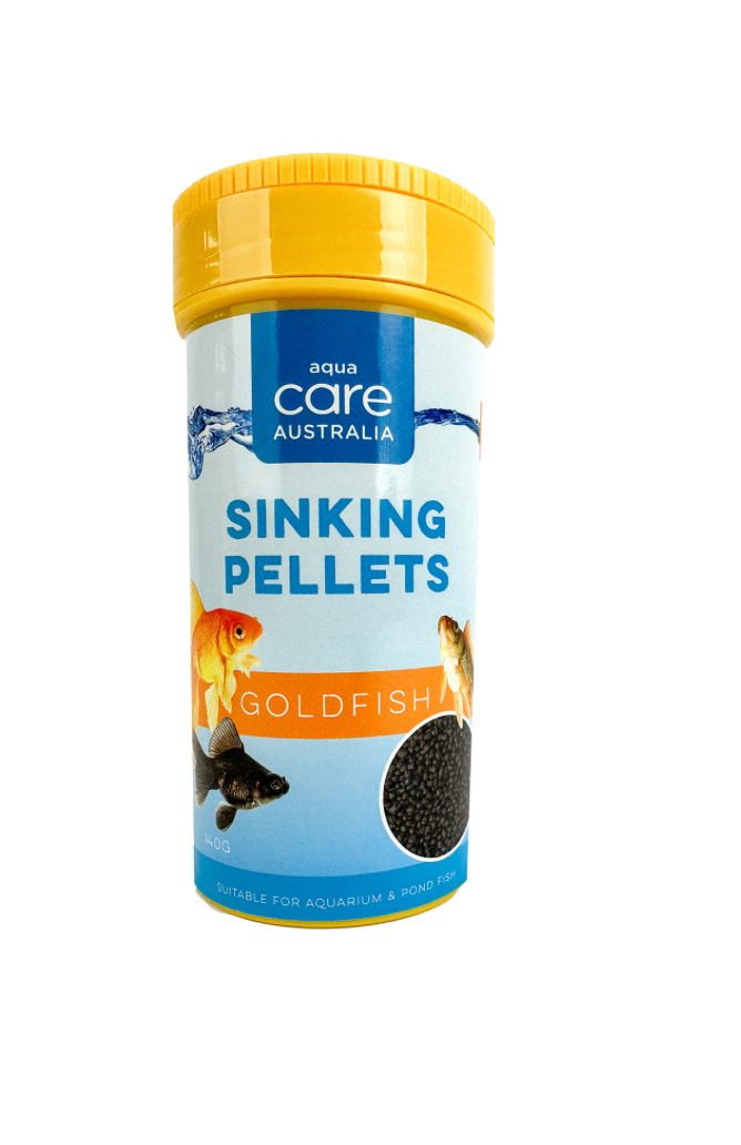 Aqua Care Fish Food Gold Fish Sinking Pellets Multiple Sizes