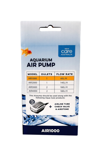 Aqua Care Aquarium Air Pump Air AIR 1000&AIR2000&AIR3000&AIR4000 Multiple Size