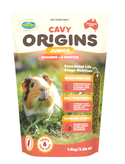 Vetafarm Origins Junior Cavy Diet 1.5kg