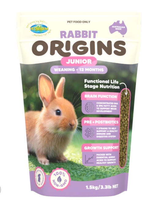 Vetafarm Origins Junior Rabbit Diet 1.5kg