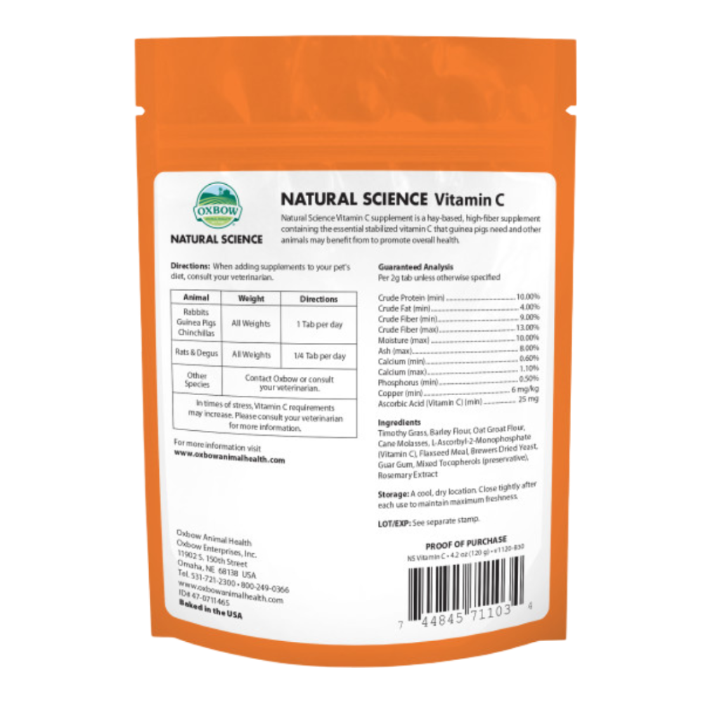 OX BOW Natural Science Vitamin C 120g