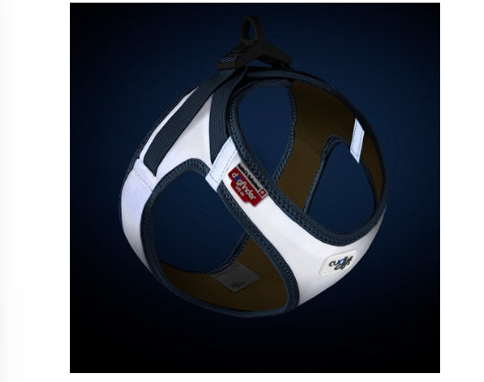 CURLI DOG HARNESS GLOW CURLI CLASP VEST REFLECTIVE GRAY 3XS (Personalised Available for your Pets )