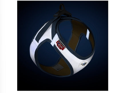 CURLI DOG HARNESS GLOW CURLI CLASP VEST REFLECTIVE GRAY 3XS (Personalised Available for your Pets )