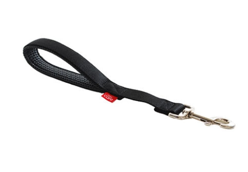 CANINE CARE DOG LEAD NYLON SHORT BLACK 30CM