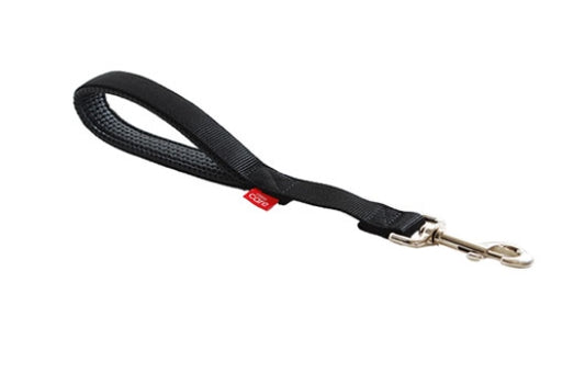 CANINE CARE DOG LEAD NYLON SHORT BLACK 45CM