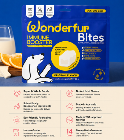 Bites Immune Booster Dog Probiotic Yogurt Freeze Dried Chews