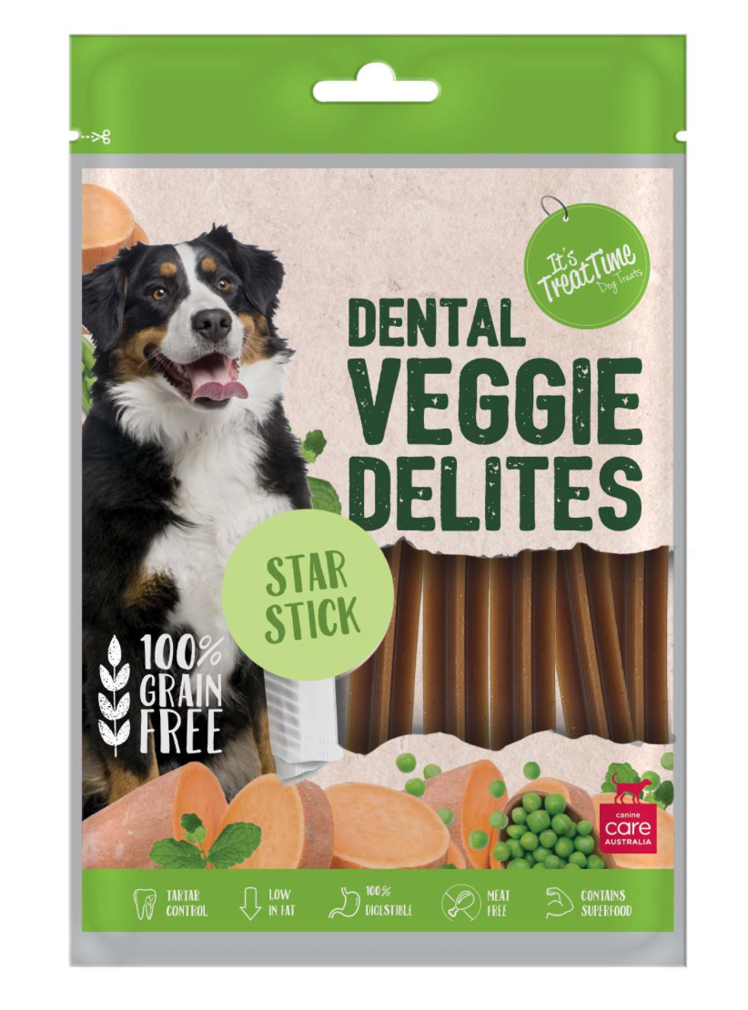 IT'S TREAT TIME DOG VEGGIE DELITES STAR STICK 115G