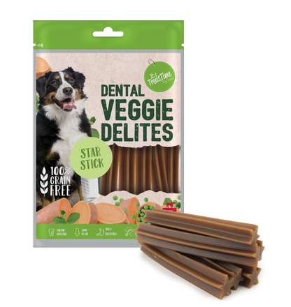 IT'S TREAT TIME DOG VEGGIE DELITES STAR STICK 115G