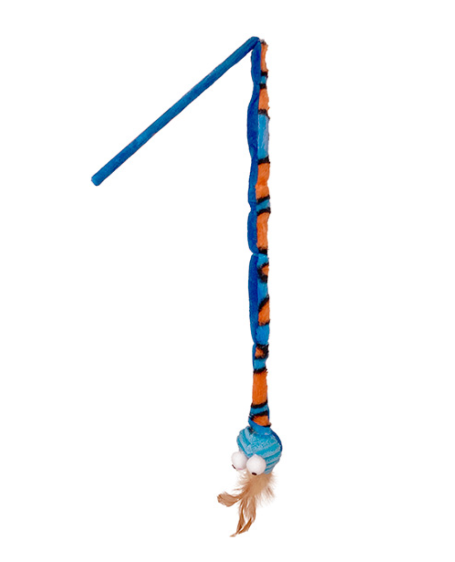 CATTITUDE CAT TOY WHISKER WORKOUT SIMON SNAKE TEASE WAND