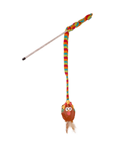 CATTITUDE CAT TOY WHISKER WORKOUT TIM TURKEY TEASE WAND