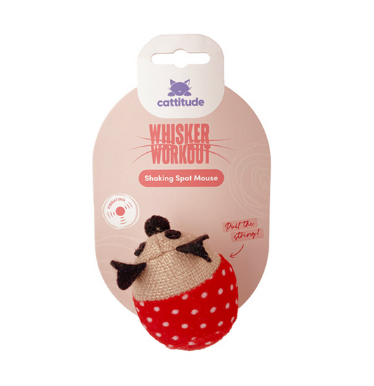 CATTITUDE CAT TOY WHISKER WORKOUT SHAKING SPOT MOUSE