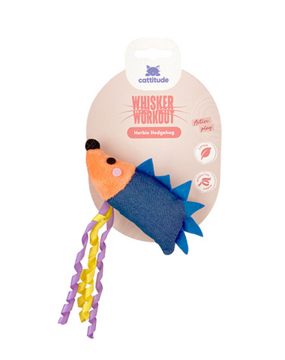 CATTITUDE CAT TOY WHISKER WORKOUT HERBIE HEDGEHOG