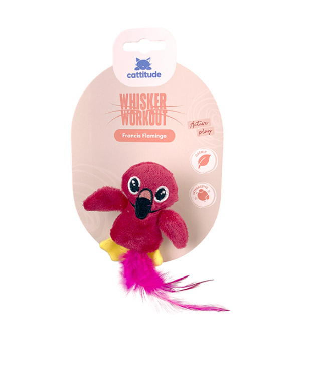 CATTITUDE CAT TOY WHISKER WORKOUT FRANCIS FLAMINGO $3.51 EACH  Add