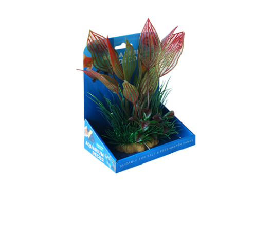 AQUA CARE AQUARIUM DECOR PLANT RESIN BASE 20CM #010