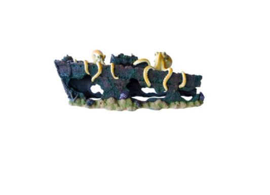 AQUA CARE AQUARIUM DECOR ORNAMENT SHIP WITH OCTOPUS 41CM