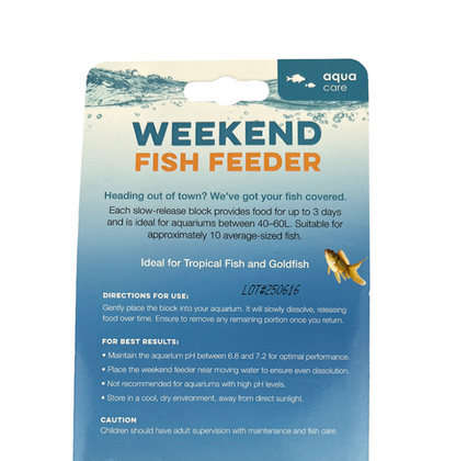 AQUA CARE WEEKEND FEEDER 4PK 19.8G