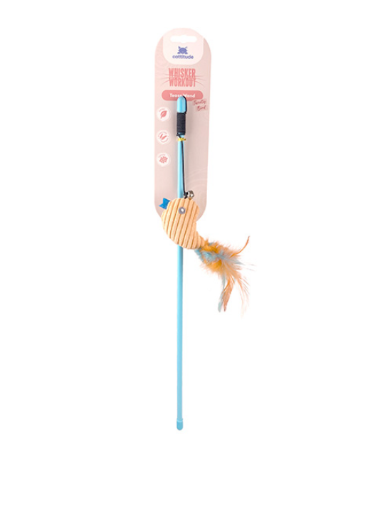 CATTITUDE CAT TOY WHISKER WORKOUT TWEETY BIRD TEASE WAND