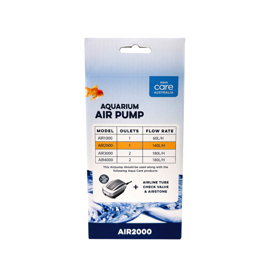 Aqua Care Aquarium Air Pump Air AIR 1000&AIR2000&AIR3000&AIR4000 Multiple Size