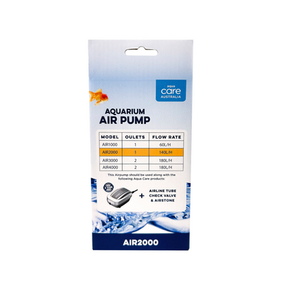 Aqua Care Aquarium Air Pump Air AIR 1000&AIR2000&AIR3000&AIR4000 Multiple Size