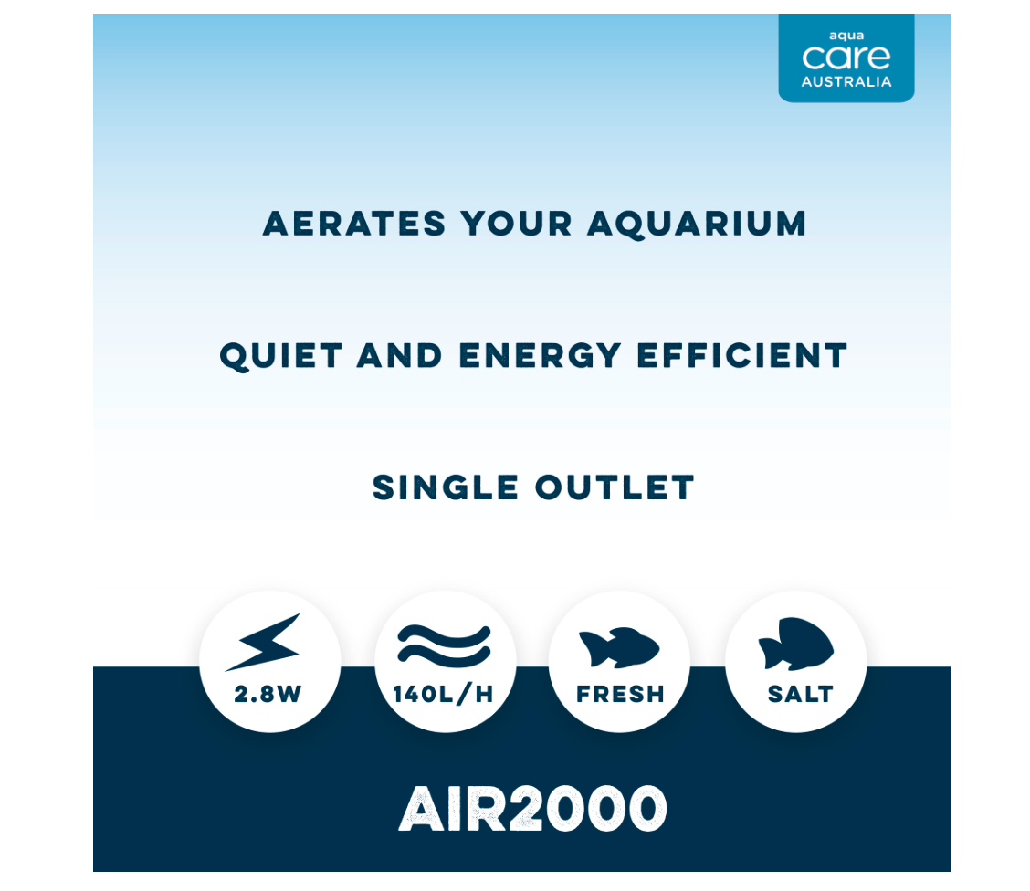 Aqua Care Aquarium Air Pump Air AIR 1000&AIR2000&AIR3000&AIR4000 Multiple Size