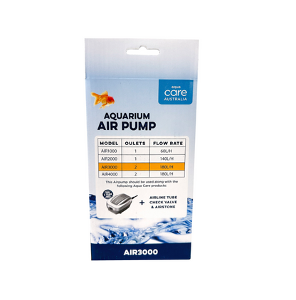 Aqua Care Aquarium Air Pump Air AIR 1000&AIR2000&AIR3000&AIR4000 Multiple Size