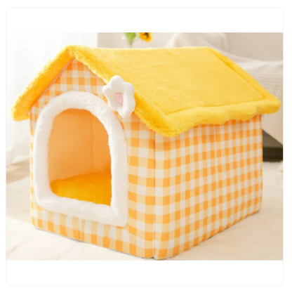 Foldable Dog House Pet Cat Bed Winter Dog Villa Sleep Kennel Removable Nest Warm Enclosed Cave Sofa Pets Supplies
