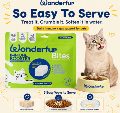 Bites Immune Booster Cat Probiotic Yogurt Freeze Dried Chews
