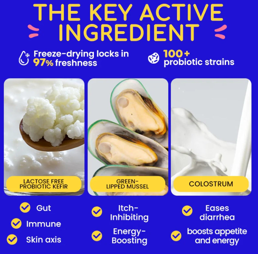 Bites Immune Booster Dog Probiotic Yogurt Freeze Dried Chews