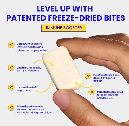 Bites Immune Booster Dog Probiotic Yogurt Freeze Dried Chews