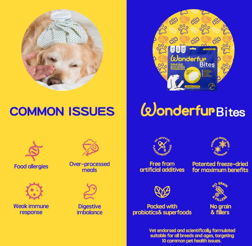 Bites Immune Booster Dog Probiotic Yogurt Freeze Dried Chews