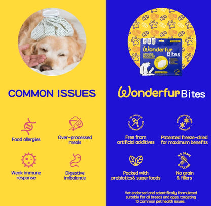 Bites Immune Booster Dog Probiotic Yogurt Freeze Dried Chews