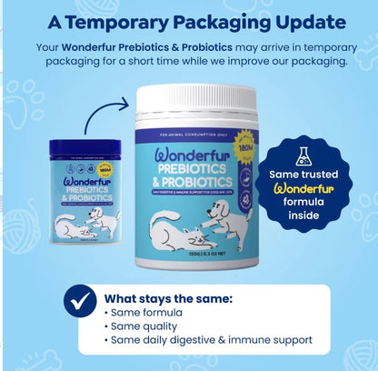 Wonderfur Prebiotics & Probiotics for Dogs and Cats 150g
