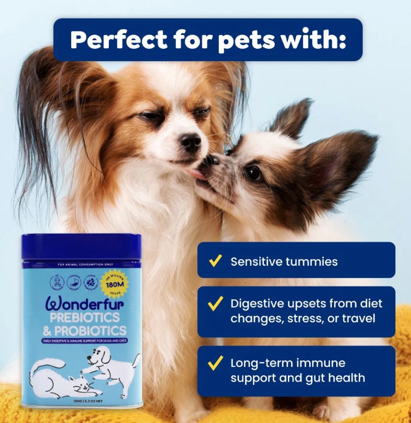 Wonderfur Prebiotics & Probiotics for Dogs and Cats 150g