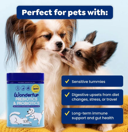 Wonderfur Prebiotics & Probiotics for Dogs and Cats 150g
