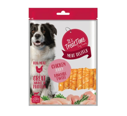 IT'S TREAT TIME DOG CHICKEN TWIST STICKS 3 Sizes Available