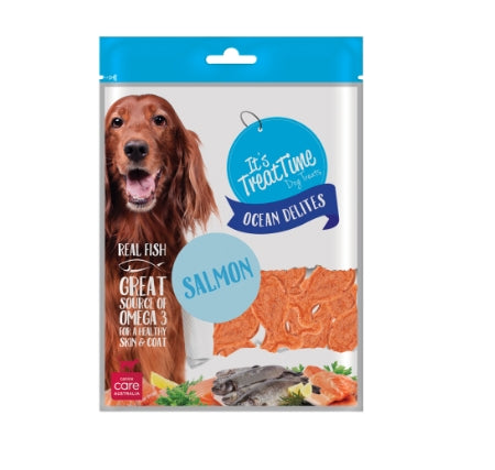 IT'S TREAT TIME DOG SALMON  2 Sizes Availabe